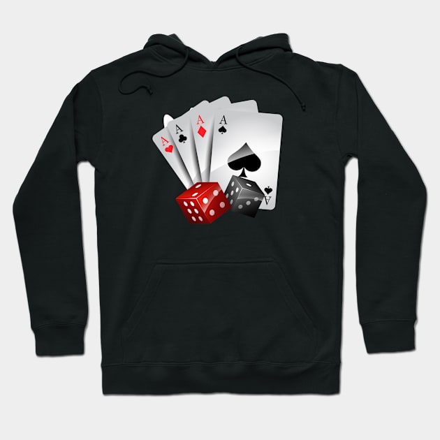 Playing Cards Hoodie by MaiKStore